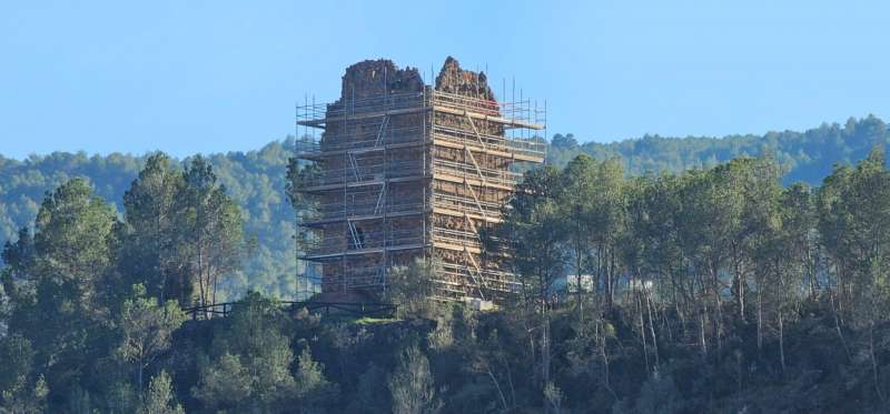 Inicio de las obras del castillo de Aydar. EPDA 