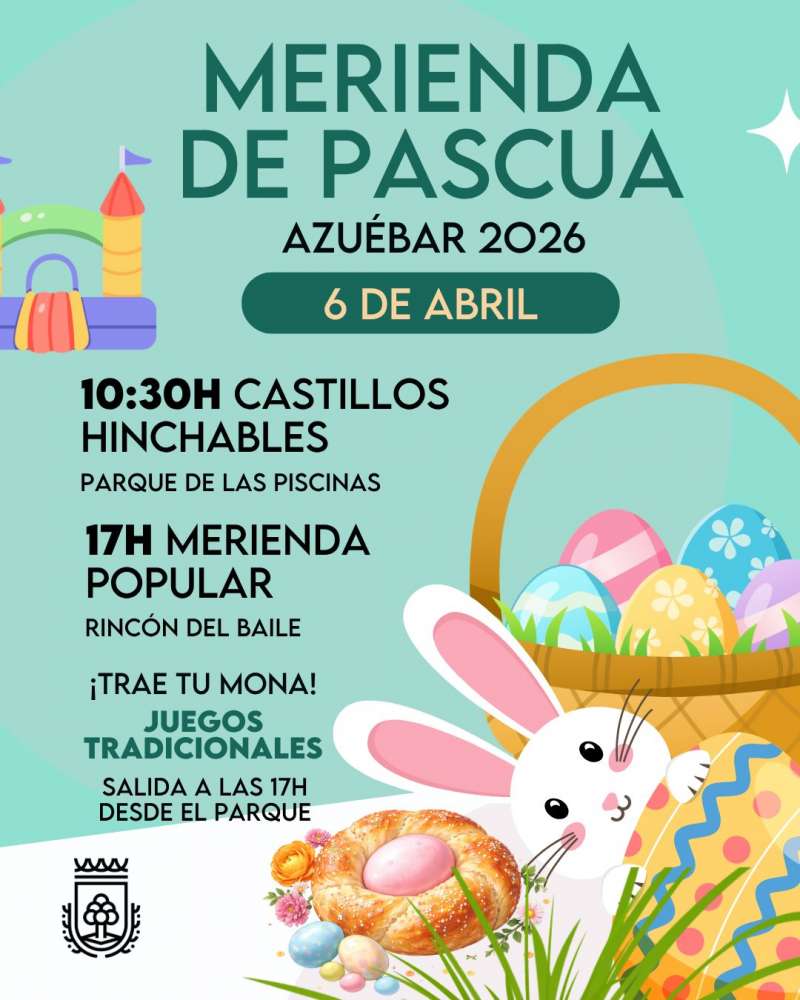 Cartel de la Merienda de Pascua en Azu�bar. EPDA