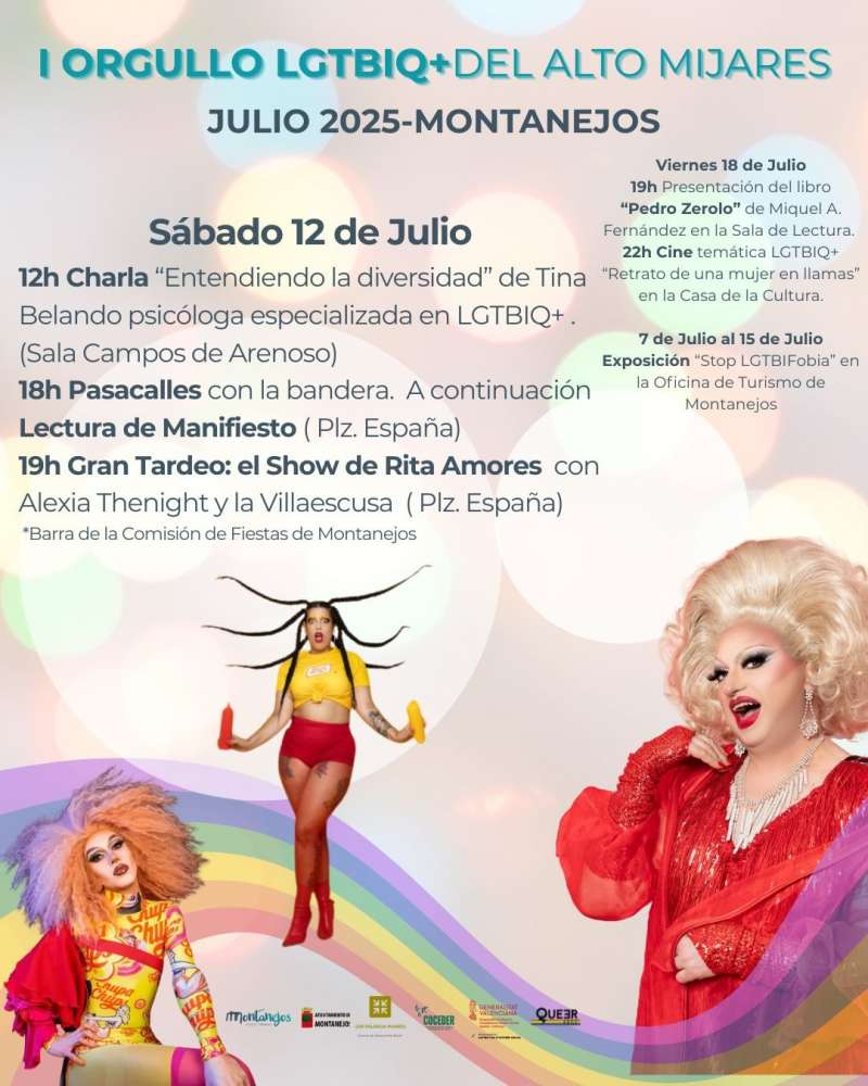 Cartel del I Orgullo LGTBIQ+ de Montanejos. EPDA