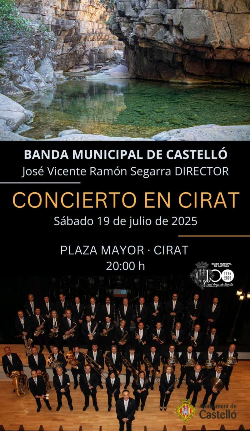 Cartel del concierto en Cirat. EPDA
