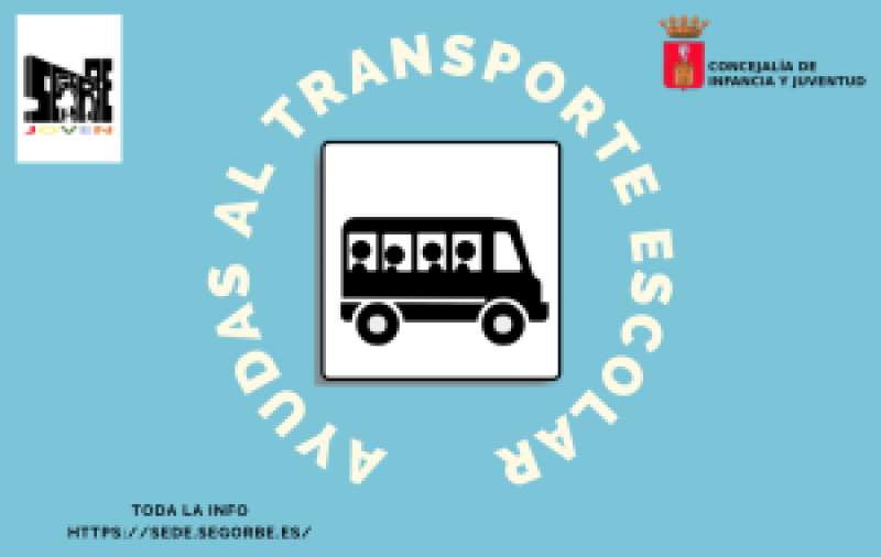 Cartel del consistorio a la ayuda de transporte escolar EPDA
