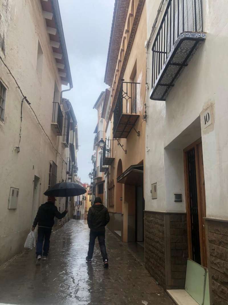 Imagen de archivo lluvia en Segorbe.EPDA