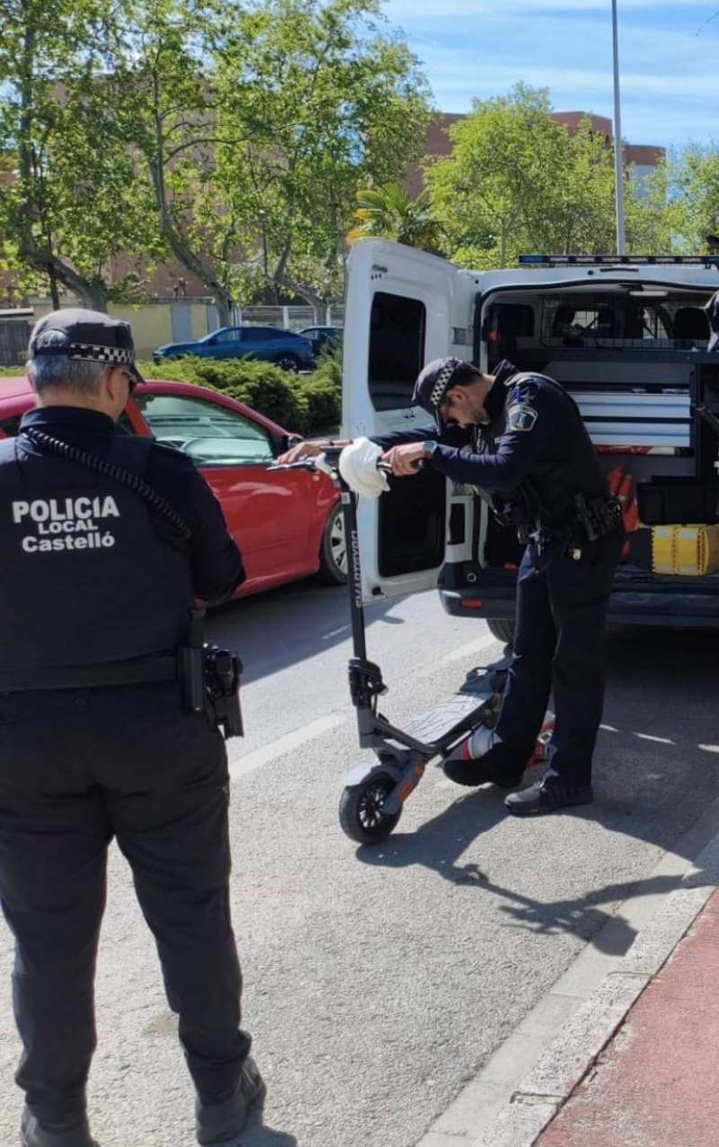 Intervenci�n de la Polic�a Local de Castell�n.  EPDA