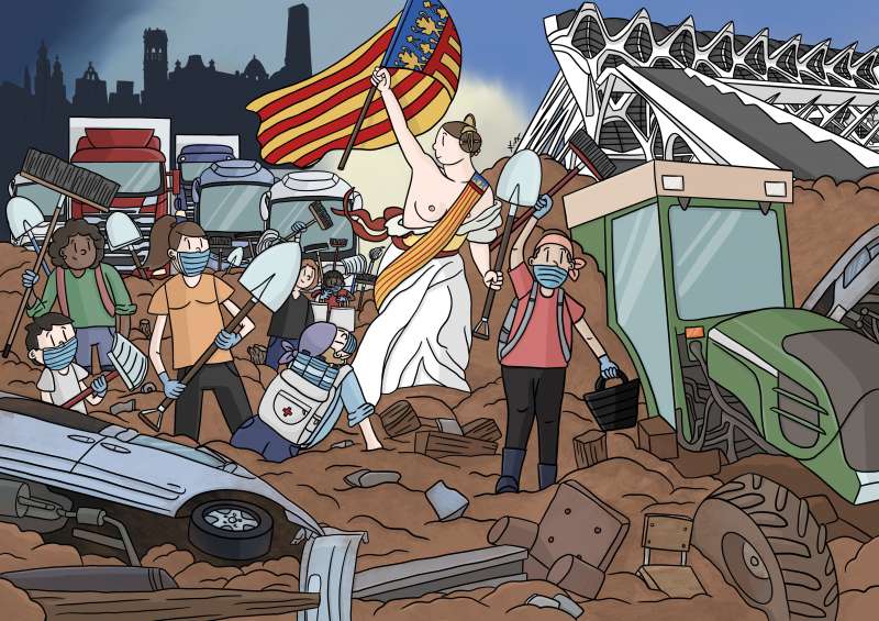 La Solidaritat guiant al poble  Carlos Chiva 