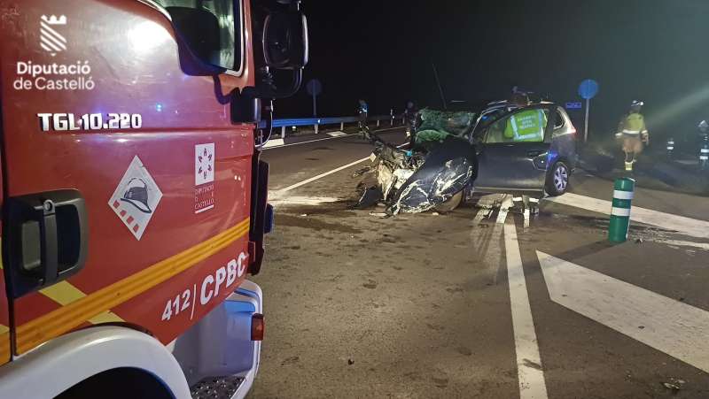 Imagen del accidente publicada por el Consorcio de Bomberos de Castelln en redes sociales.
