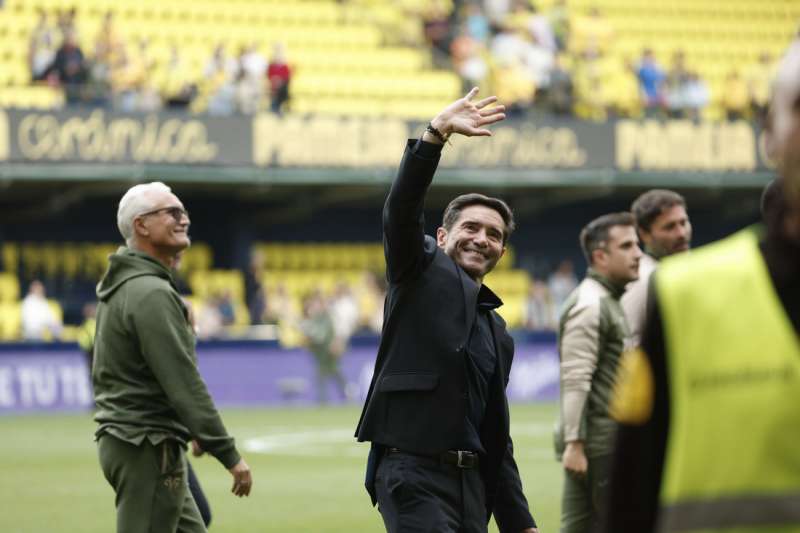El entrenador del Villarreal Marcelino Garc�a Toral, tras el partido de la jornada 34 de LaLiga contra el Levante, el s�bado en el estadio de La Cer�mica.-EFE Manuel Bruque
