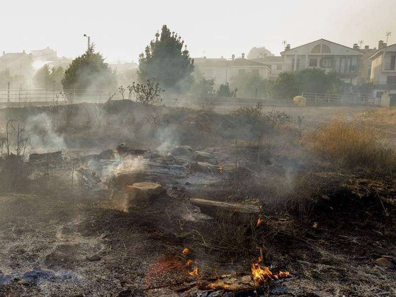 El fuego ha afectado a muchos campos de cultivo. /EPDA