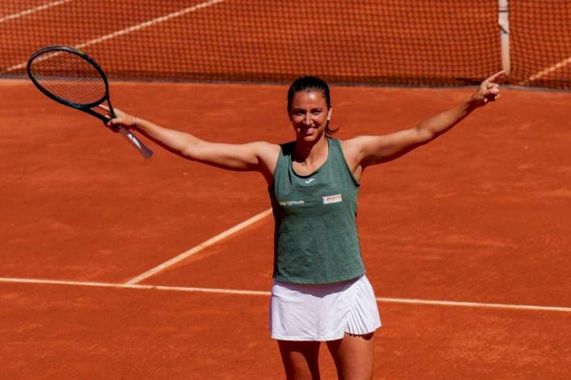La tenista Sara Sorribes tras lograr una victoria EPDA
