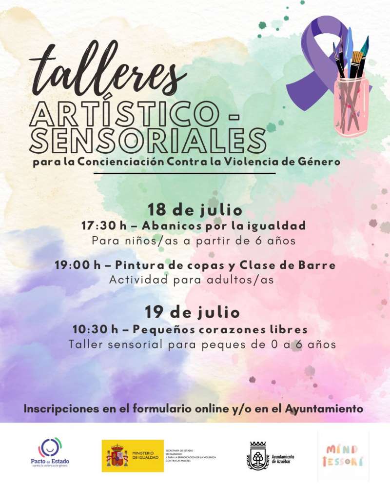Talleres artsticos en Azubar. EPDA