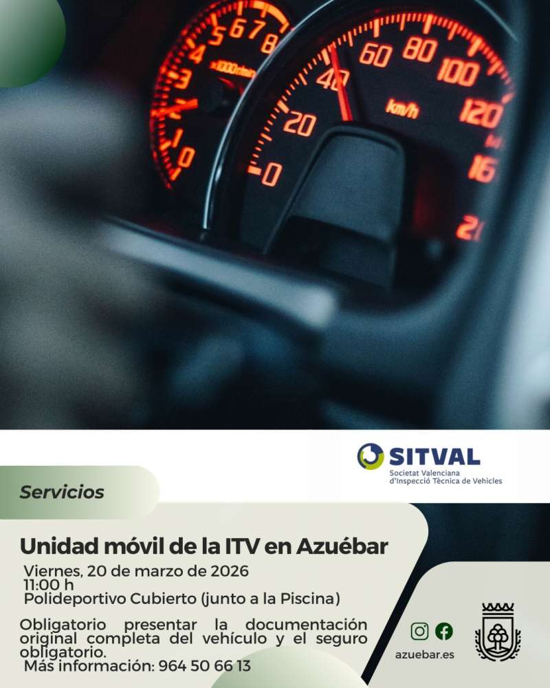 Cartel de la ITV de Azu�bar. EPDA