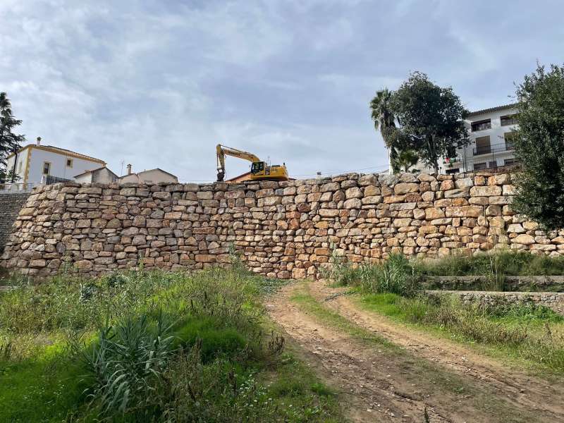 Imagen del muro tras los trabajos. EPDA