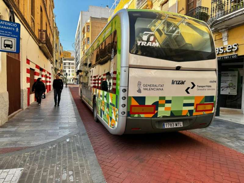 TRAM de Castell�n por el centro de la ciudad.  EPDA 