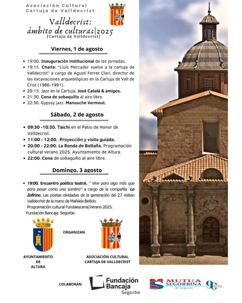 Programa de  las jornadas de Vallsecrist. EPDA