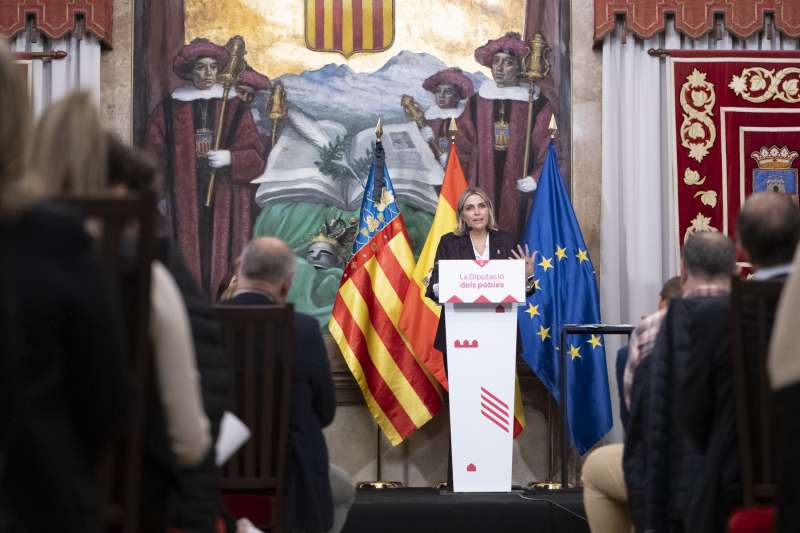 La presidenta de la Diputaci de Castell, Marta Barrachina, durant la VI Cimera dAlcaldes. EPDA