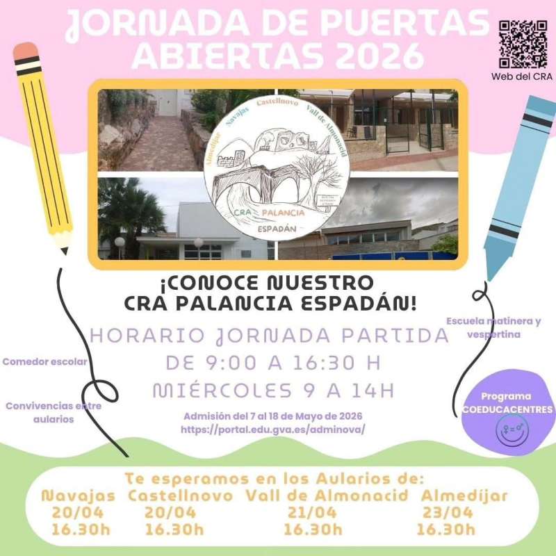 Cartel de jornadas abiertas en los centros. EPDA
