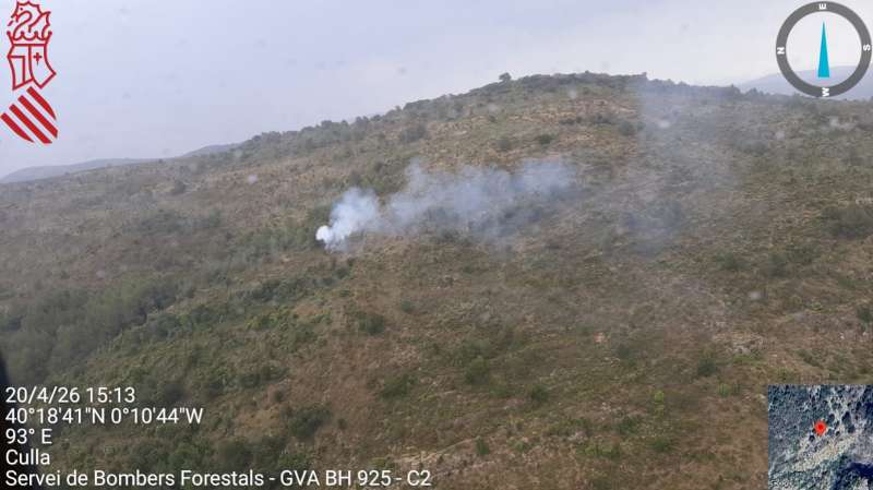 Im�genes de uno de los dos incendios.  EPDA