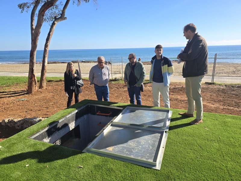 Obras de la red de riego en Les Amplaries de Oropesa del Mar.  EPDA