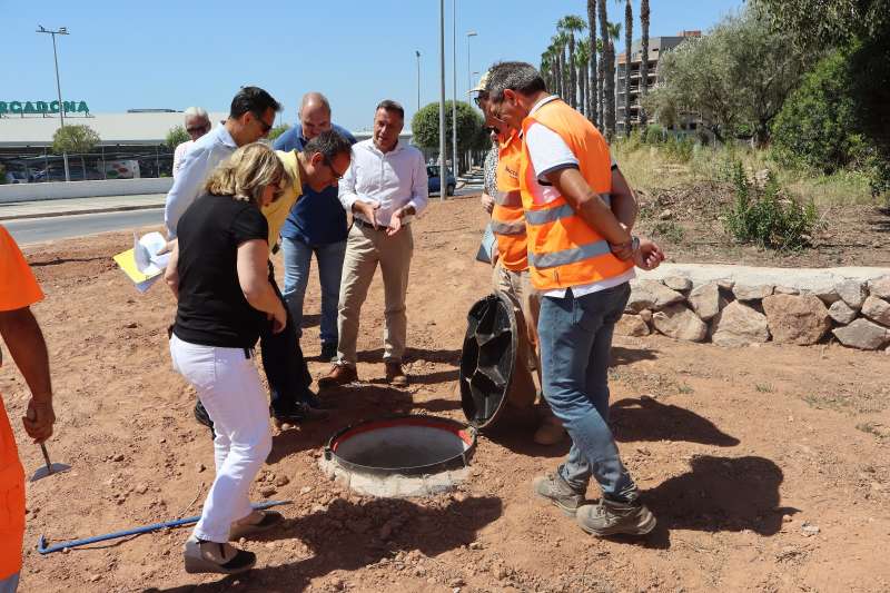 Visita a las obras del gran colector de Burriana. EPDA