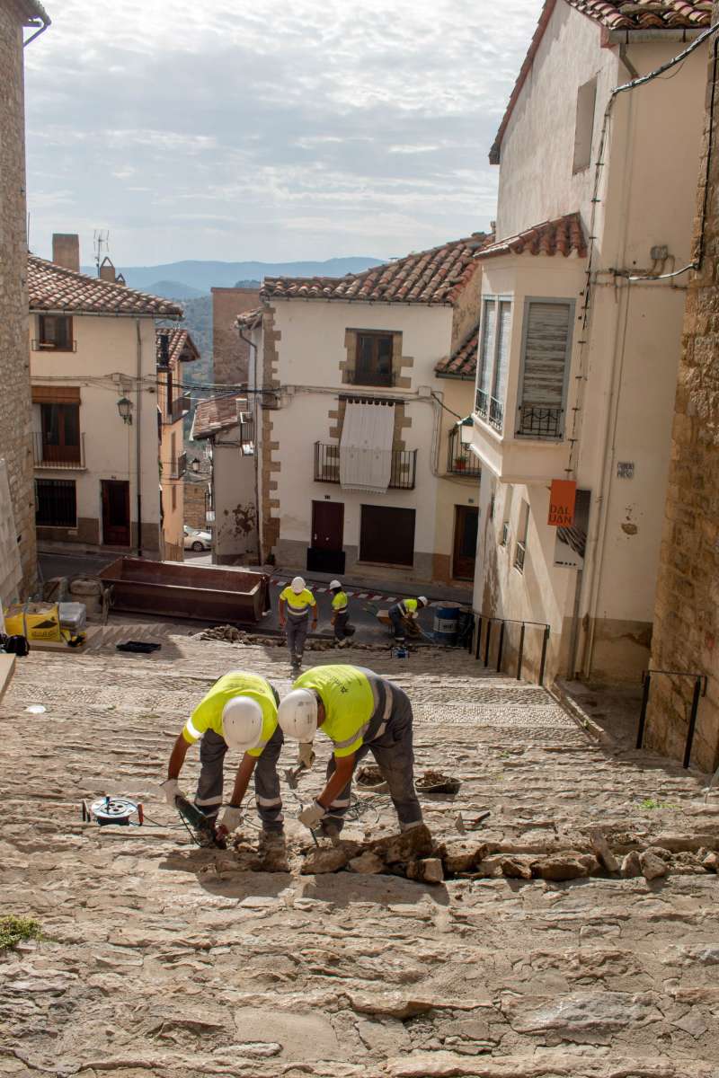 Reparacin de cuestas en Morella.  EPDA