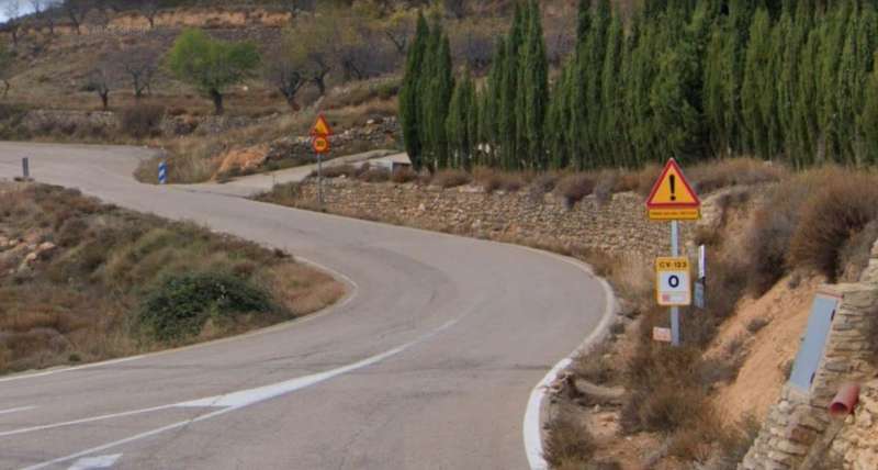 Kilómetro 0 de la CV-123 en Olocau del Rey (Castelló). /Google Maps