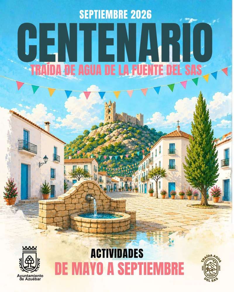 Cartel del centenario de la tra�da del agua. EPDA