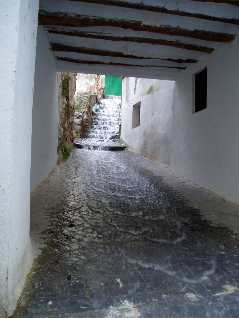 El agua por las calles de Teresa por San Isidro