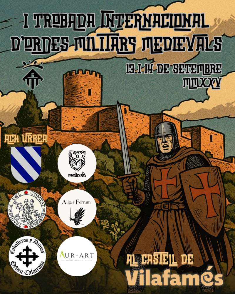 Cartell de la I trobada internacional d?ordes militars medievals de Vilafams.  EPDA 