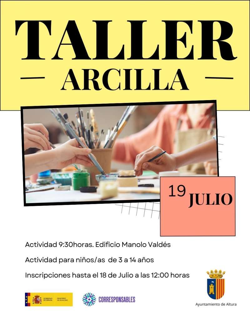 Taller de arcilla en Altura. EPDA