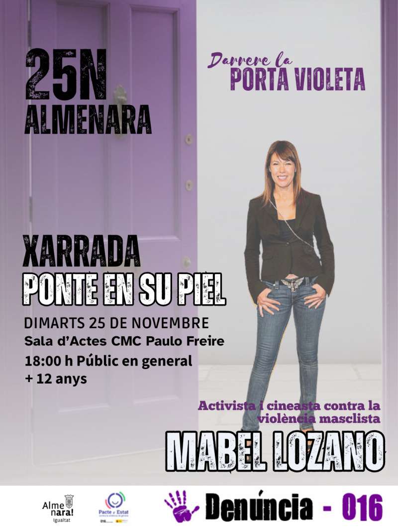 Charla de Mabel Lozano para la semana contra la violencia machista de Almenara | EPDA