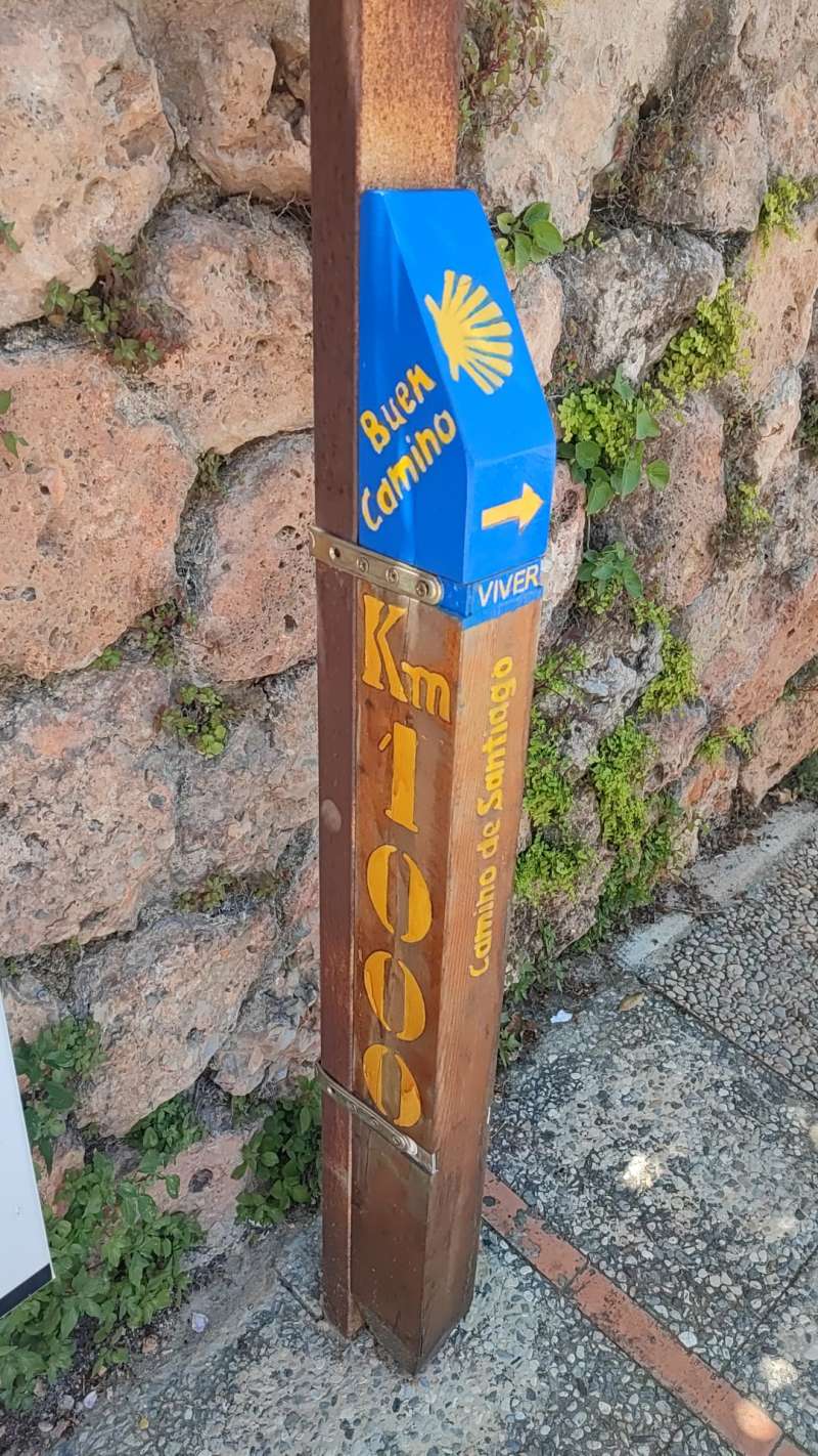 Seal del kilometro 1000 del Camino de Santiago. EPDA