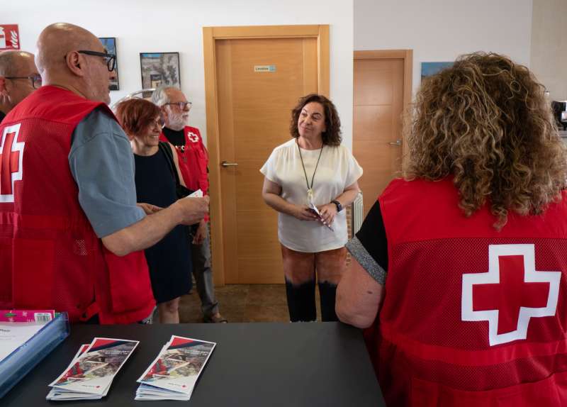 Visita a un taller de Cruz Roja en Sacaet. EPDA