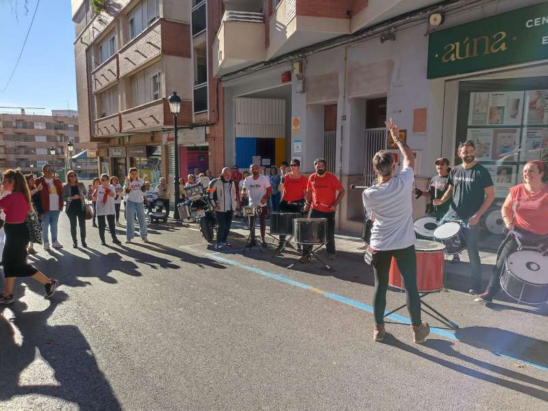 La batucada a la llega de Prudencio La batucada a la llega de Prudencio