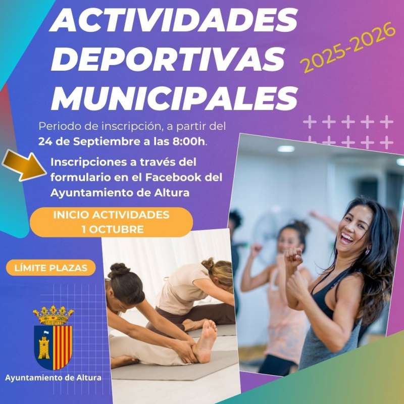 Cartel del programa de actividades deportivas. EPDA