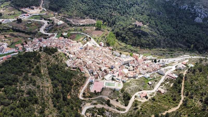 Vista a�rea de Gaibiel. EPDA