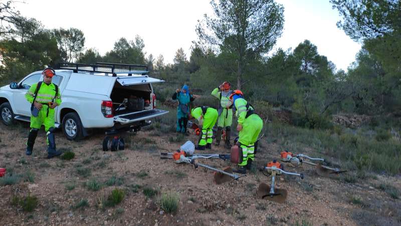 Trabajos de prevencin en Soneja.EPDA