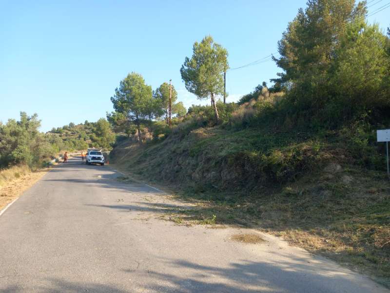 Trabajos en la carretera de Teresa. EPDA