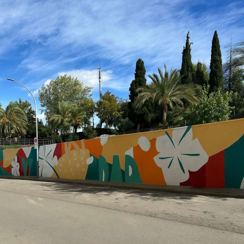 Nuevo mural del Parque Municipal de Soneja. EPDA