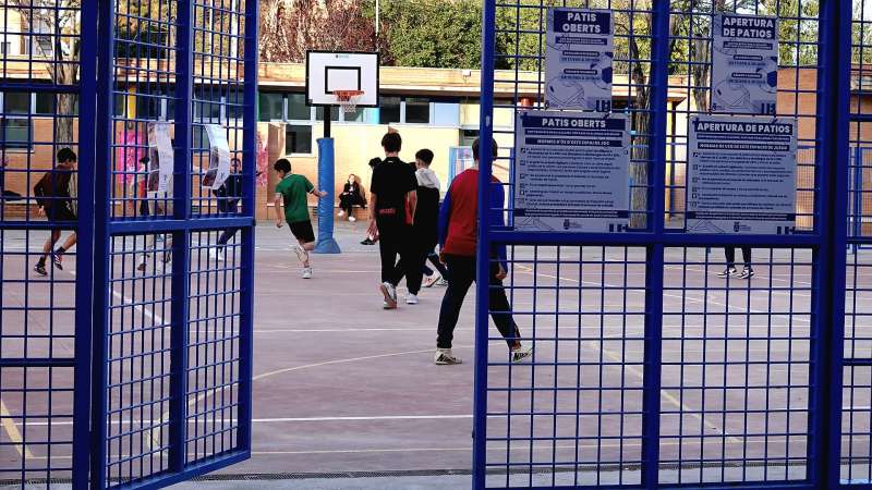 Un pati de collegi a Burriana destinat a la prctica esportiva lliure  Foto: Ajuntament de Burriana