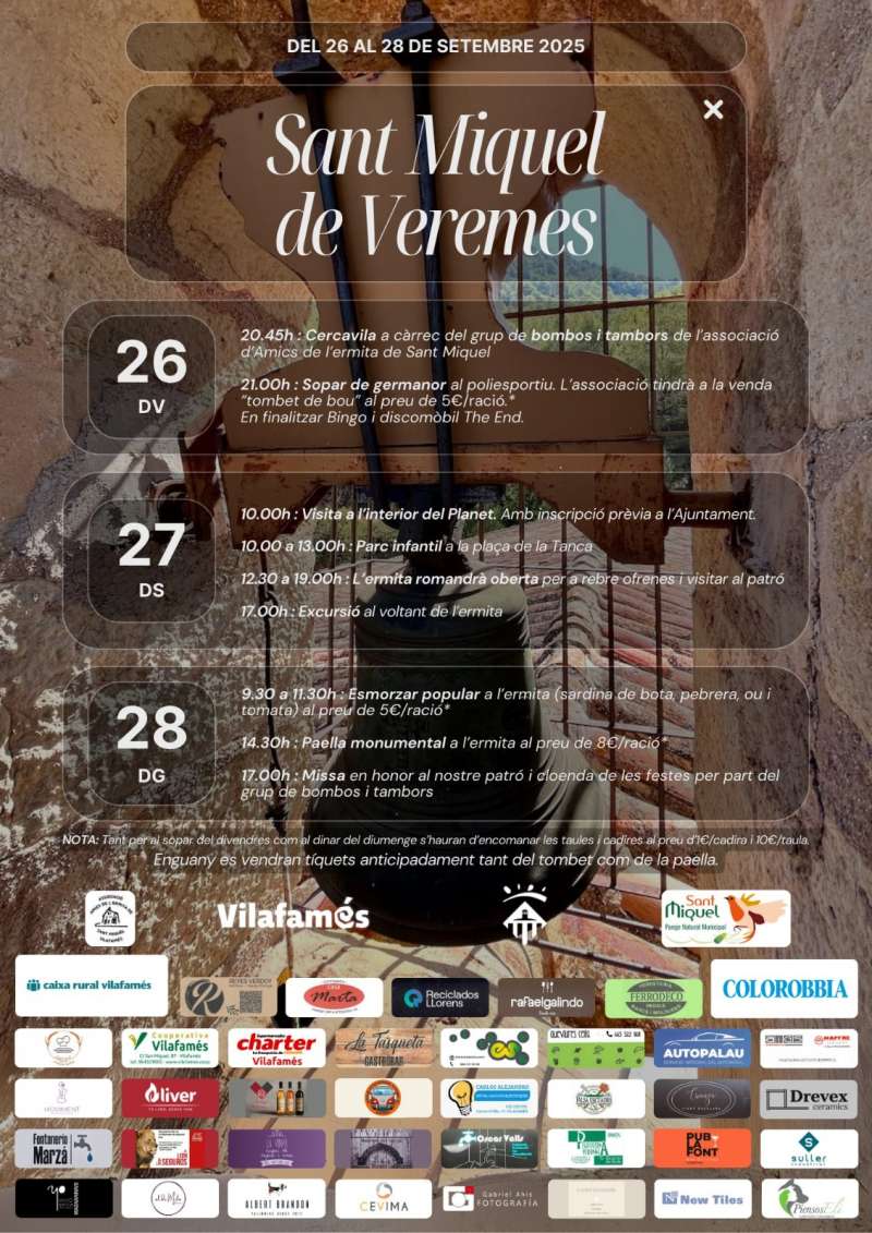 Programaci Sant Miquel de Veremes.  EPDA 