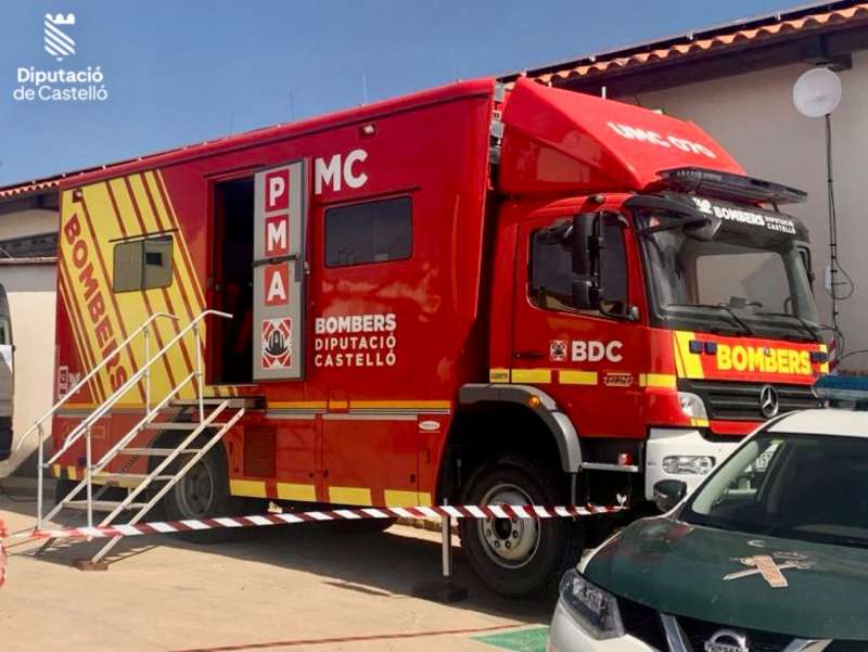 Una unidad de los bomberos de CastellÃ³. /EPDA