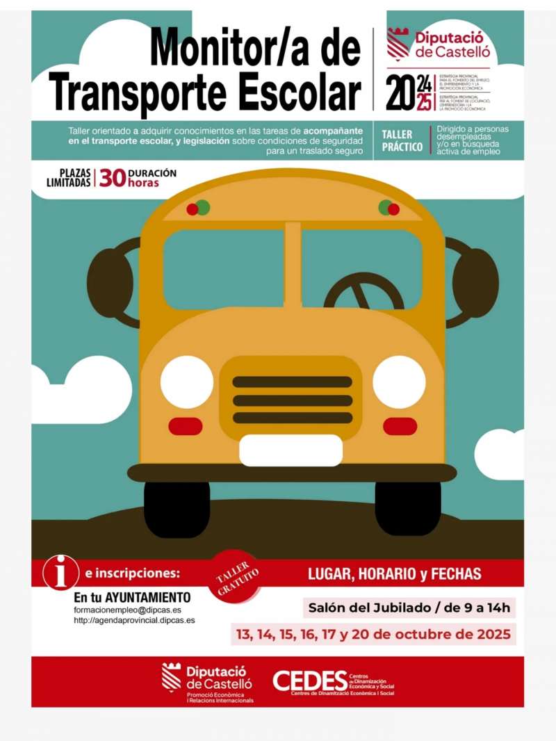 Cartel del curso en Benafer. EPDA