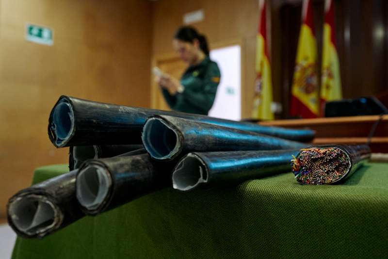 Detalle del material incautado en una operacin de la Guardia Civil contra los robos de cobre. EFE Ral Sanchidrin