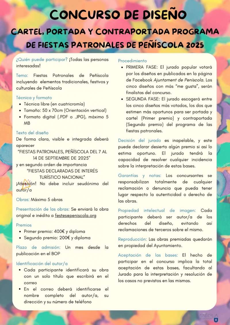 Cartel con las bases del concurso de diseo.  EPDA 