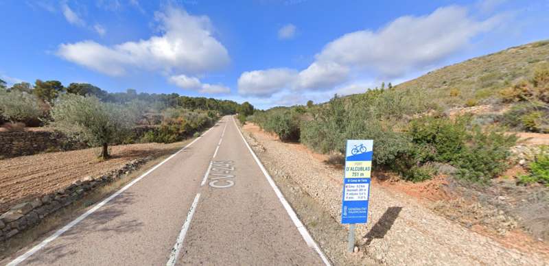 Tramo de la carretera donde estaba situado el radar de velocidad.  G. M. 