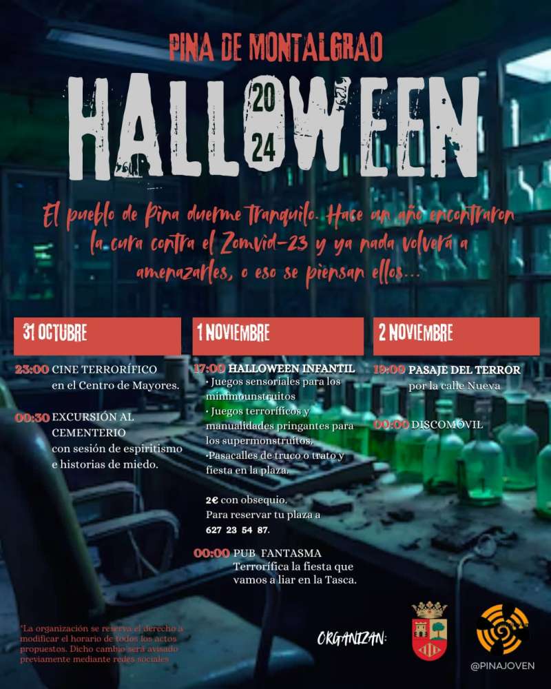 Cartel del evento de Halloween. EPDA