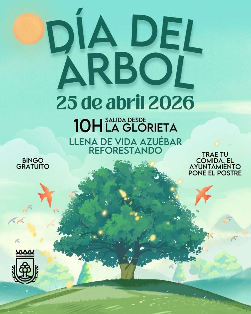 Cartel del D�a del �rbol de Azu�bar. EPDA