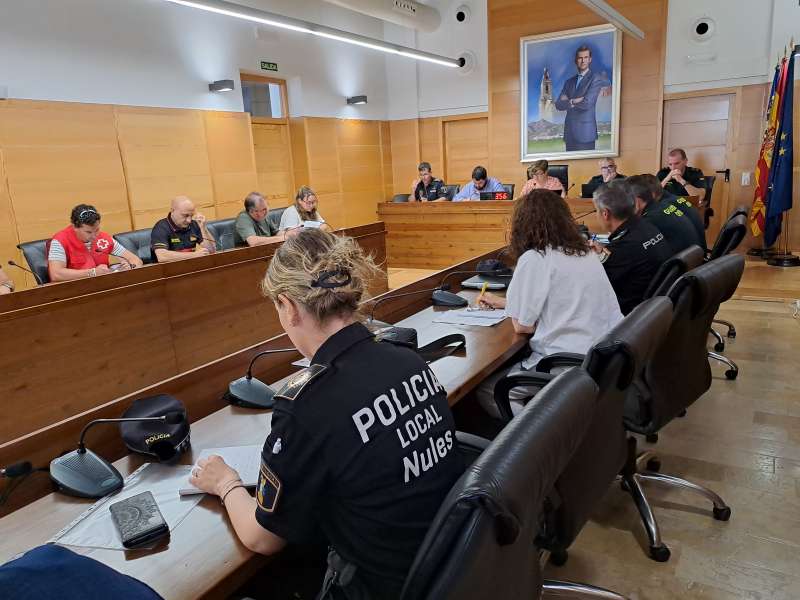 Reuni de les Forces de Seguretat a lAjuntament de Nules.EPDA