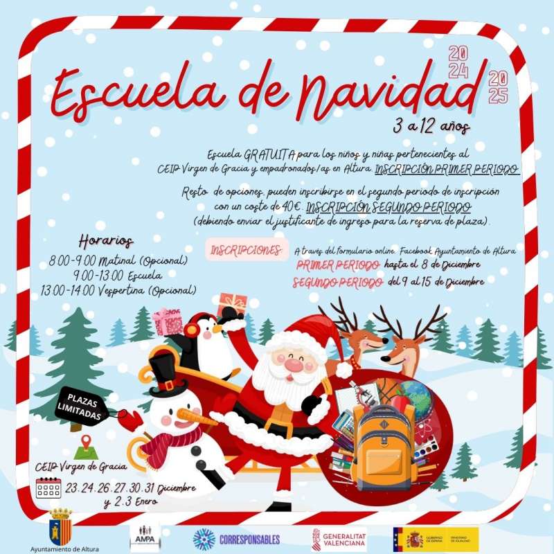 Cartel de la Escuela de Navidad de Altura.