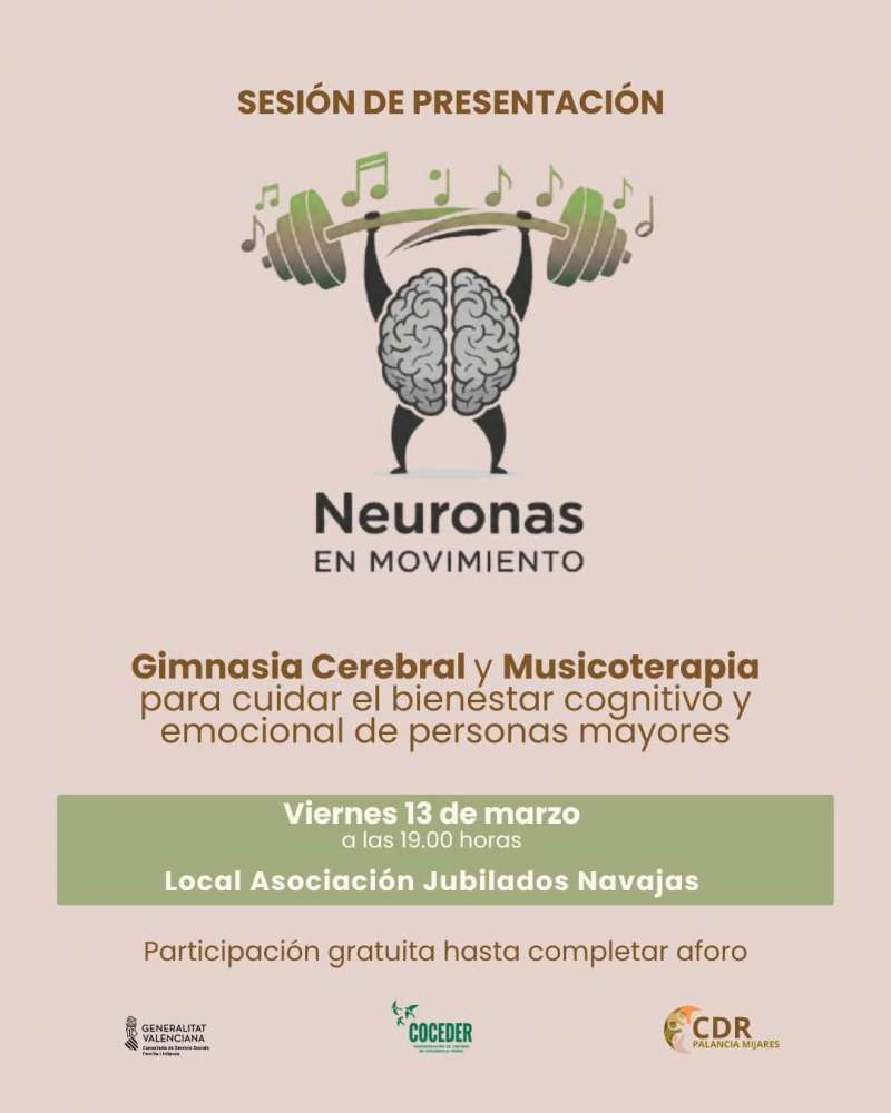 Cartel del proyecto Neuronas en Movimiento. EPDA