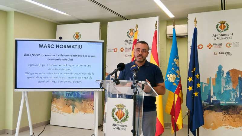 Lalcalde de Vila-real, Jos Benlloch, en roda de premsa.EPDA